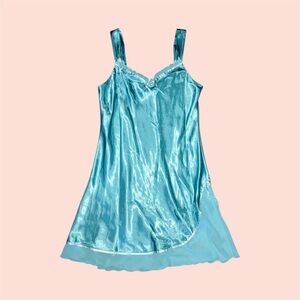 Aqua Blue Slip Dress